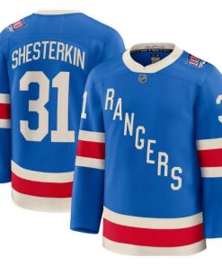 Men's New York Rangers Igor Shesterkin Blue Centennial Premium Jersey