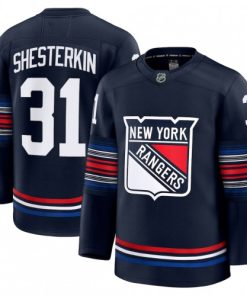 Men's New York Rangers Igor Shesterkin Navy Alternate Premium Jersey
