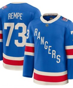 Men's New York Rangers Matt Rempe Blue Centennial Premium Jersey