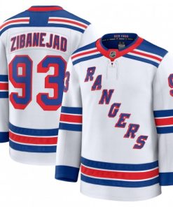 Men's New York Rangers Mika Zibanejad White Away Premium Jersey