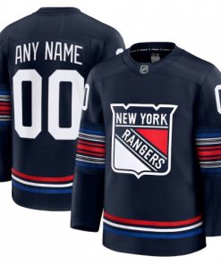 Men's New York Rangers Navy Alternate Premium Custom Jersey