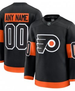 Men's Philadelphia Flyers Black Alternate Premium Custom Jersey