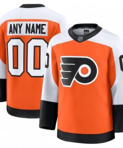 Men's Philadelphia Flyers Orange Home Premium Custom Jersey
