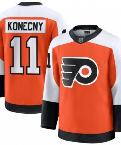 Men's Philadelphia Flyers Travis Konecny Orange Home Premium Jersey