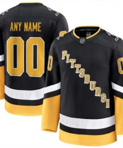 Men's Pittsburgh Penguins Black Alternate Premium Custom Jersey