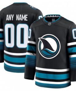 Men's San Jose Sharks Black Alternate Premium Custom Jersey