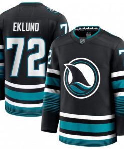 Men's San Jose Sharks William Eklund Black Alternate Premium Jersey