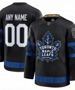 Men's Toronto Maple Leafs Black Alternate Premium Custom Jersey