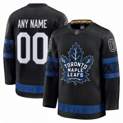 Men's Toronto Maple Leafs Black Alternate Premium Custom Jersey