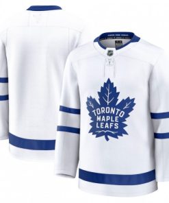 Men's Toronto Maple Leafs White Away Premium Blank Jersey