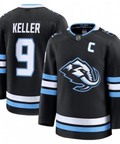 Men's Utah Mammoth Clayton Keller Black Home Premium Player Jersey