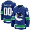Men's Vancouver Canucks Blue Home Premium Custom Jersey