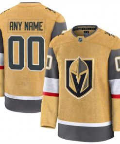 Men's Vegas Golden Knights Gold Home Premium Custom Jersey