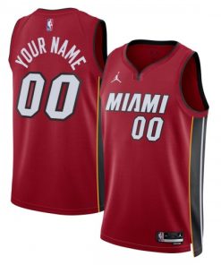 Miami Heat Jordan Brand Unisex Swingman Custom Jersey - Statement Edition - Red