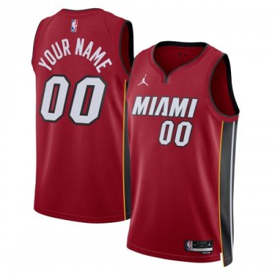 Miami Heat Jordan Brand Unisex Swingman Custom Jersey - Statement Edition - Red