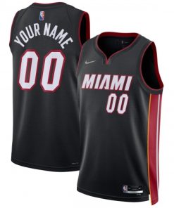 Miami Heat Nike Diamond Swingman Custom Jersey  - Black