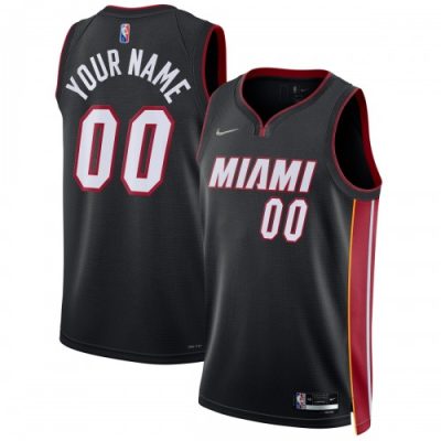 Miami Heat Nike Diamond Swingman Custom Jersey  - Black