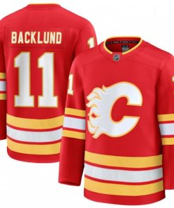 Mikael Backlund Men's Calgary Flames Red Home Premium Jersey