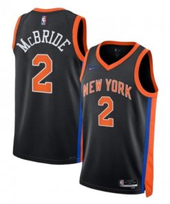 Miles McBride New York Knicks Nike Unisex Swingman Jersey - Hardwood Classics - Black