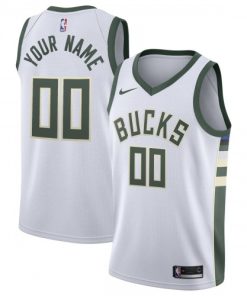 Milwaukee Bucks Nike Swingman Custom Jersey - Association Edition - White