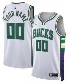 Milwaukee Bucks Nike Swingman Custom Jersey - Hardwood Classics - White