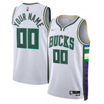Milwaukee Bucks Nike Swingman Custom Jersey - Hardwood Classics - White