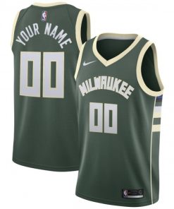 Milwaukee Bucks Nike Swingman Custom Jersey Green