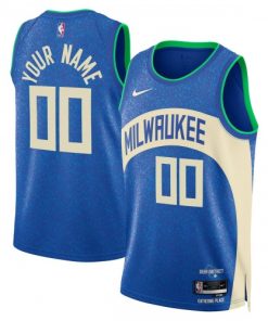 Milwaukee Bucks Nike Unisex Custom Swingman Jersey - Royal - Hardwood Classics