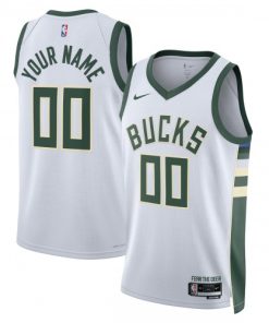 Milwaukee Bucks Nike Unisex Swingman Custom Jersey White - Association Edition