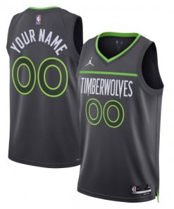 Minnesota Timberwolves Jordan Brand Unisex Swingman Custom Jersey - Statement Edition - Black