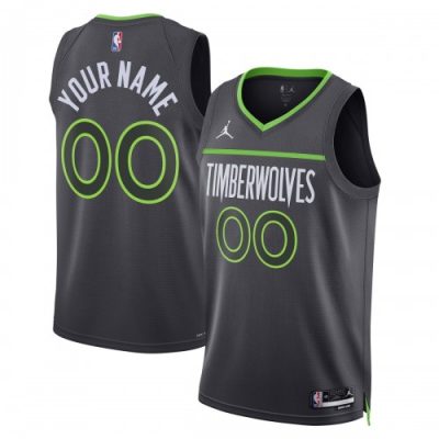 Minnesota Timberwolves Jordan Brand Unisex Swingman Custom Jersey - Statement Edition - Black