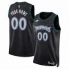 Minnesota Timberwolves Nike Unisex Black Swingman Custom Jersey - Classic Edition
