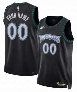 Minnesota Timberwolves Nike Unisex Black Swingman Custom Jersey - Classic Edition