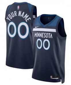 Minnesota Timberwolves Nike Unisex Swingman Custom Jersey Navy