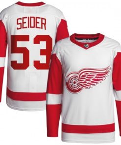 Moritz Seider Detroit Red Wings Away Premium Jersey - White