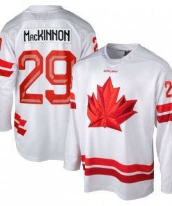Nathan MacKinnon Hockey Bauer Canada 2026 Olympics Replica Jersey - White