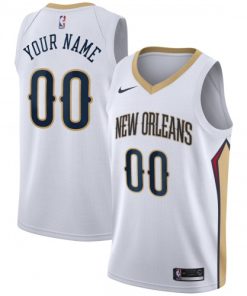 New Orleans Pelicans Nike Swingman Custom Jersey White - Association Edition