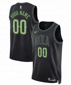 New Orleans Pelicans Nike Unisex 2025/26 Black Swingman Custom Jersey - Hardwood Classics