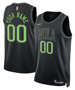 New Orleans Pelicans Nike Unisex Custom Swingman Jersey - Black - Hardwood Classics