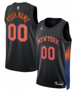 New York Knicks Jordan Brand Unisex Black Custom  Jersey - Statement Edition