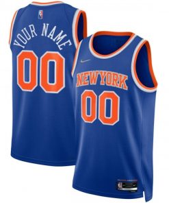 New York Knicks Nike Diamond Swingman Custom Jersey  - Blue