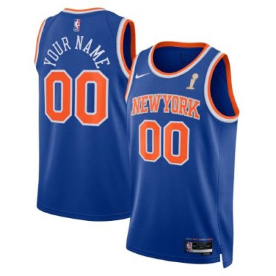 New York Knicks Nike Unisex Blue 2026 Champions Swingman Custom Jersey