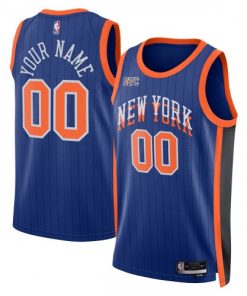 New York Knicks Nike Unisex Custom Swingman Jersey - Blue - Hardwood Classics
