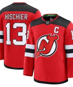 Nico Hischier New Jersey Devils Jack Hughes Red Home Premium Jersey