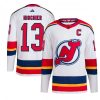 Nico Hischier New Jersey Devils adidas Reverse Retro 2.0 Authentic Player Jersey - White