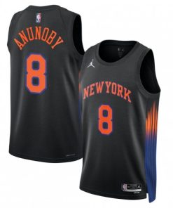 OG Anunoby New York Knicks Jordan Brand Unisex Black Jersey - Statement Edition