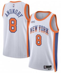 OG Anunoby New York Knicks Nike White Swingman Player Jersey - Hardwood Classics