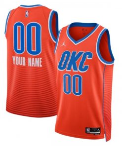 Oklahoma City Thunder Jordan Brand Unisex Swingman Custom Jersey - Statement Edition - Orange