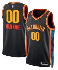 Oklahoma City Thunder Nike Unisex Custom Swingman Jersey - Hardwood Classics - Black