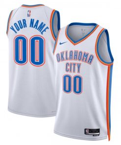 Oklahoma City Thunder Nike Unisex Swingman Custom Jersey White - Association Edition